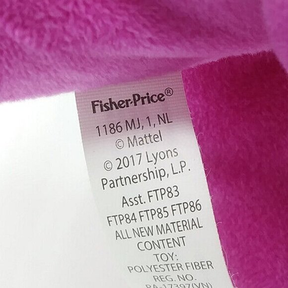 Chef Barney 12 in. Plush Toy Fisher Price Mattel 2017 - Child Hat Not Included - Picture 8 of 11